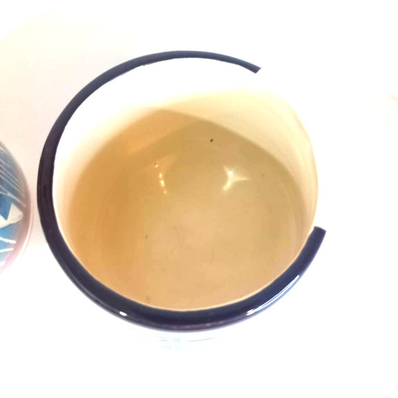 Vintage Hand Made Hand Thrown Navajo American Indian Mugs Set of 2. Southwest - Picture 5 of 8